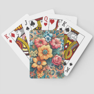 Jeu De Cartes Joli Bouquet de Fleurs