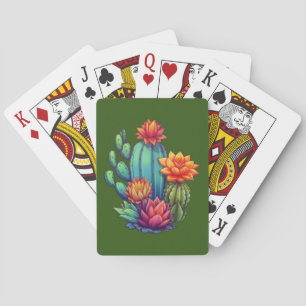 Jeu De Cartes Joli cactus en fleurs