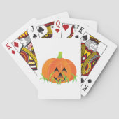 Jeu De Cartes Joli Citrouille d'Halloween Jack-O-Lantern (dos)