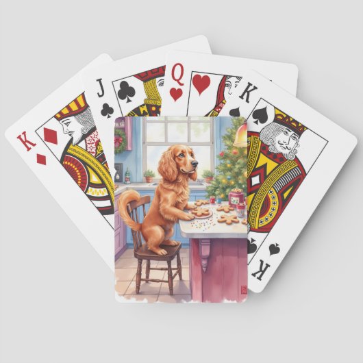 Jeu De Cartes Joli Cocker Spaniel Biscuit au Gingembre Noël Cuis (dos)