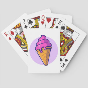 Jeu De Cartes Joli cône de crème glacée cartonné