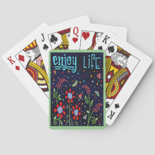 Jeu De Cartes Joli Floral Profitez De La Vie Inspiré Plutôt