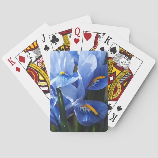 Jeu De Cartes Joli iris bleu jouant aux cartes (dos)