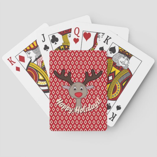 Jeu De Cartes Joli Jeu De Vacances De Reindeer Cute Stocker Stuf (dos)