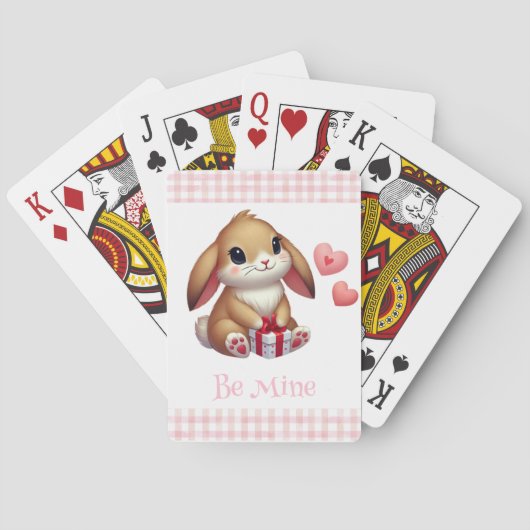 Jeu De Cartes Joli lapin de la Saint-Valentin (dos)