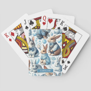Jeu De Cartes Joli lapin Vintage sans couture