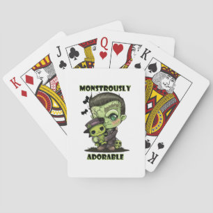 Jeu De Cartes Joli monstre de Frankenstein avec peluche
