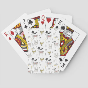 Jeu De Cartes Joli Motif animal de bois