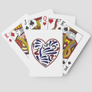 Jeu De Cartes Joli motif cardiaque abstrait