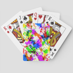 Jeu De Cartes Joli motif de peinture éclaboussée coloré