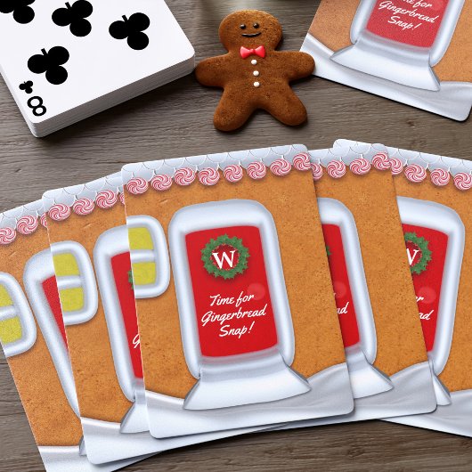 Jeu De Cartes Joli Noël Gingerbread Maison Monogram Vacances