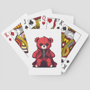 Jeu De Cartes Joli ours en peluche rouge garçon
