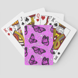 Jeu De Cartes joli papillons violets motif personnalisé