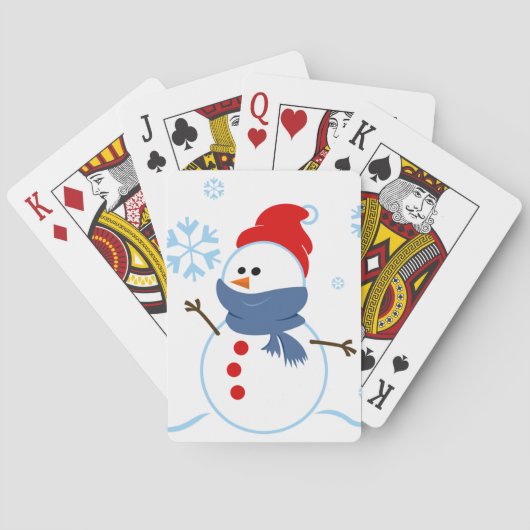 Jeu De Cartes Joli pont Snowman de cartes (dos)