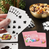 Jeu De Cartes Joli, rose et heureux lapin de Pâques (In Situ)
