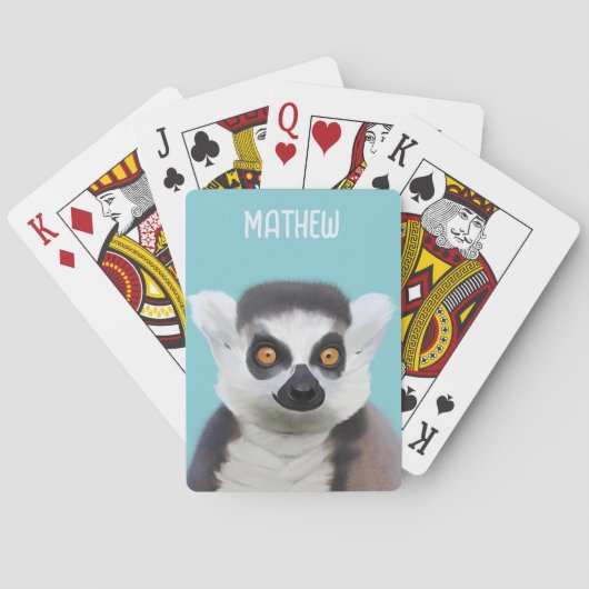 Jeu De Cartes Joli Trait De Lémur À Bague (dos)