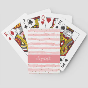 Jeu De Cartes Jolie fille rose jouer cartes avec le nom