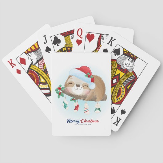 Jeu De Cartes Jolie fleur de Noël (dos)