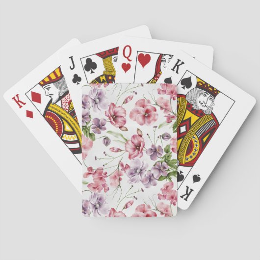 Jeu De Cartes Jolie Fleurs Anglaises De Jardin (dos)