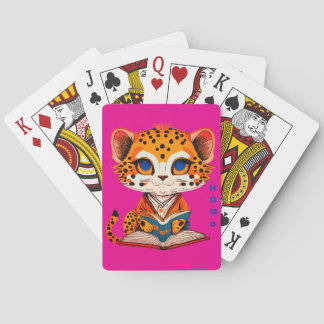 Jeu De Cartes Jolie guépard lire un livre