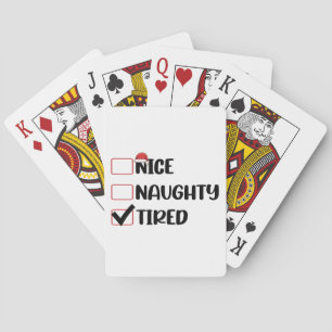 Jeu De Cartes Jolie Méchant Fatigué Liste de Noël Xmas Père Noël