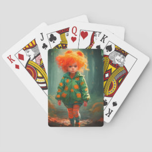 Jeu De Cartes Jolie Orange Haired Girl