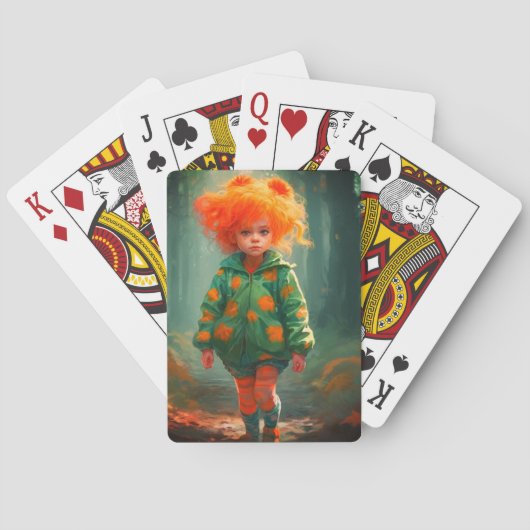 Jeu De Cartes Jolie Orange Haired Girl (dos)