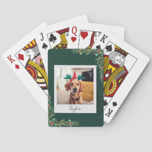 Jeu De Cartes Jolie photo d'animal de compagnie Script Festif Ch