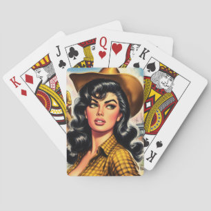 Jeu De Cartes Jolie pin-up country vintage