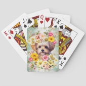 Jeu De Cartes Jolie Shabby Chic Fleurs de Chien Maltais (dos)