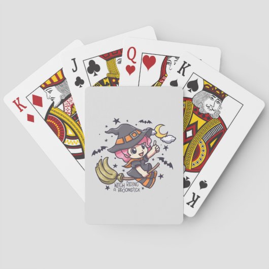 Jeu De Cartes Jolie Sorcière À Brouillard (dos)