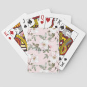 Jeu De Cartes Jolies Fleurs Blanches Roses   (dos)
