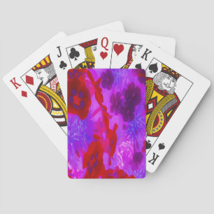 Jeu De Cartes Jolies fleurs de Phlox de jardin violettes et roug