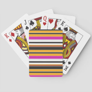 Jeu De Cartes Jolies rayures noires orange