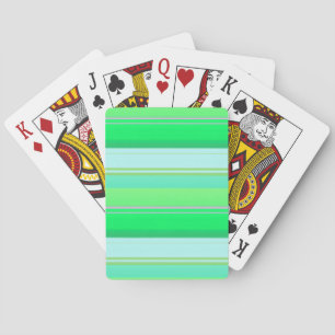 Jeu De Cartes Jolies rayures vert aqua