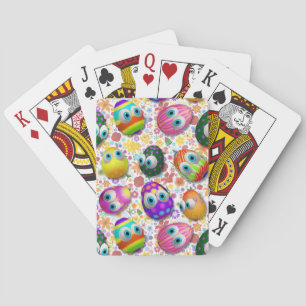 Jeu De Cartes Jolis œufs de Pâques de dessin animé drôles