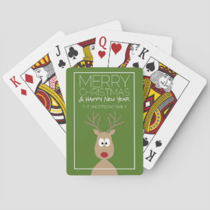 Jeu De Cartes Jolis rennes de dessin animé - Joyeux Noël