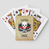 Jeu De Cartes Jolly roger personnalisé (Cutlass) (dos)