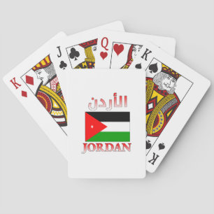 Jeu De Cartes Jordan Flag Anglais Anglais et arabe WordArt Angla