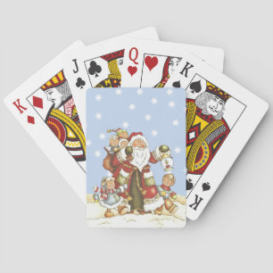 Jeu De Cartes Jote Père Noël Folk Art Kids Christmas Snowflakes