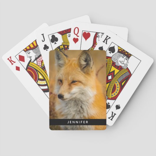 Jeu De Cartes Jote Red Fox Wilderness Nature Photographie (dos)