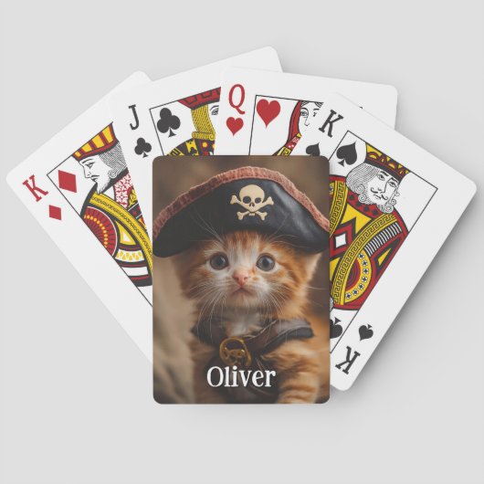 Jeu De Cartes Jote Red Kitten Pirate Photo (dos)
