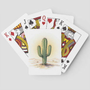 Jeu De Cartes Jouer aux cartes aquarelle cactus