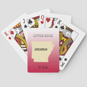 Jeu De Cartes Jouer aux cartes - Carte d'état de l'Arkansas avec