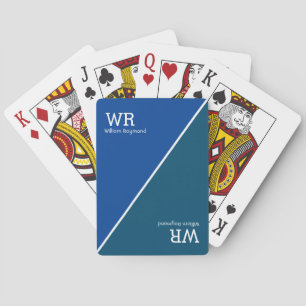 Jeu De Cartes Jouer aux cartes demi-bleues à deux tons
