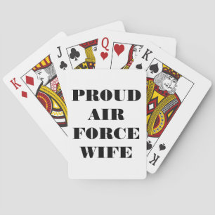 Jeu De Cartes Jouer aux cartes Fière épouse de la Force aérienne