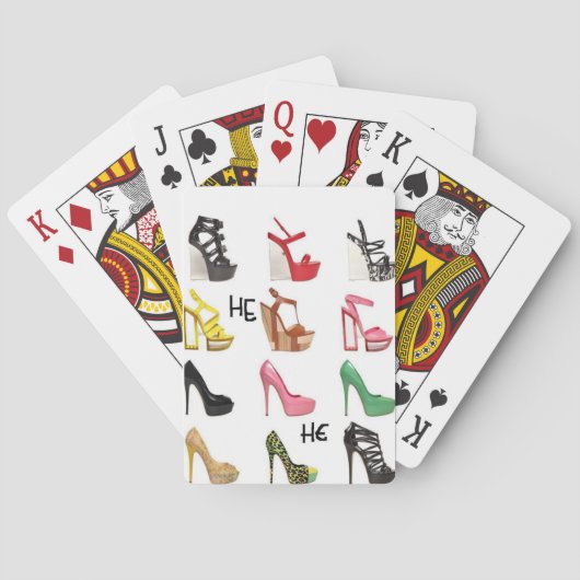 Jeu De Cartes Jouer aux chaussures pour son dos blanc (dos)