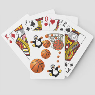 Jeu De Cartes Jouer aux pingouins de basket-ball du pont de cart