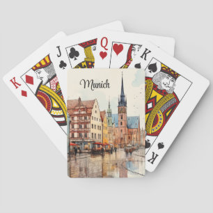 Jeu De Cartes Jouer avec une touche d'art bavarois