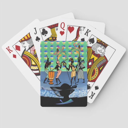 Jeu De Cartes Jouer Carte Deck Femmes africaines (dos)